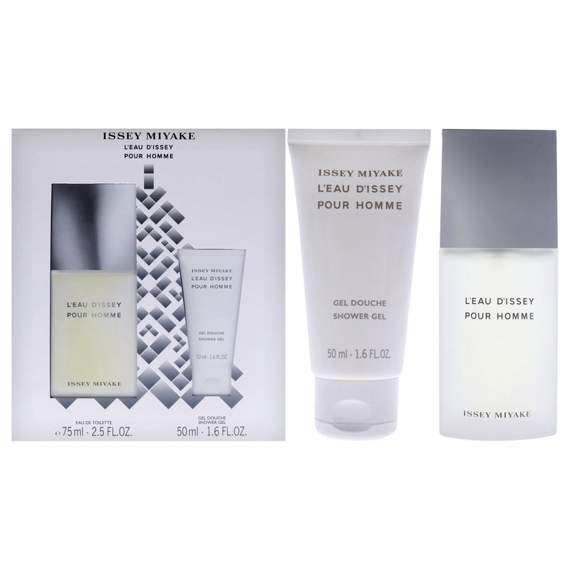 Issey Miyake Leau Dissey by Issey Miyake for Men - 2 Pc Gift Set 2.5oz EDT Spray, 1.6oz Shower Gel