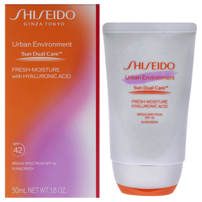 Shiseido Urban Environment Fresh Moisture Sunscreen SPF 42 by Shiseido for Unisex - 1.8 oz Sunscreen