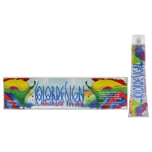 ColorDesign Fun and Glam Demi-Permanent Hair Color - Explosive Yellow by ColorDesign for Unisex - 3.4 oz Hair Color