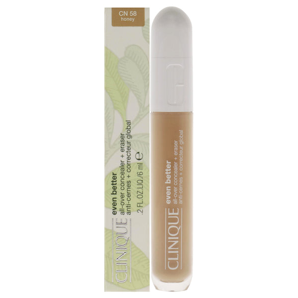 Clinique Even Better All-Over Concealer Plus Eraser - CN 58 Honey by Clinique for Women - 0.2 oz Concealer