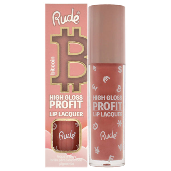 Rude Cosmetics High Gloss Profit Lip Lacquer - Bitcoin by Rude Cosmetics for Women - 0.141 oz Lip Gloss