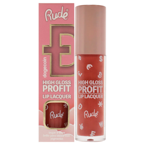 Rude Cosmetics High Gloss Profit Lip Lacquer - Dogecoin by Rude Cosmetics for Women - 0.141 oz Lip Gloss