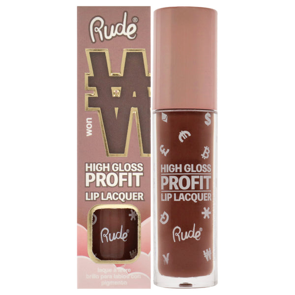 Rude Cosmetics High Gloss Profit Lip Lacquer - Won by Rude Cosmetics for Women - 0.141 oz Lip Gloss