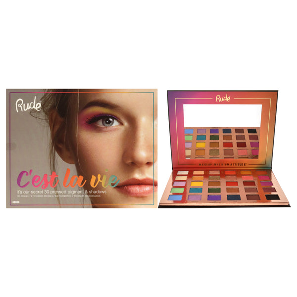 Rude Cosmetics Cest La Vie 30 Eyeshadow Palette by Rude Cosmetics for Women - 1.13 oz Eye Shadow