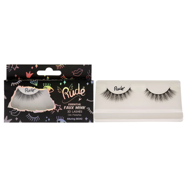 Rude Cosmetics Essential Faux Mink 3D Lashes - Alluring by Rude Cosmetics for Women - 1 Pc Pair