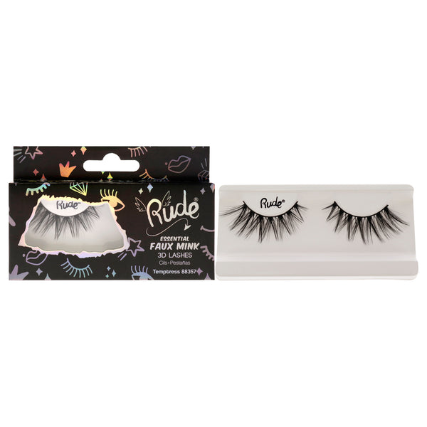 Rude Cosmetics Essential Faux Mink 3D Lashes - Temptress by Rude Cosmetics for Women - 1 Pc Pair