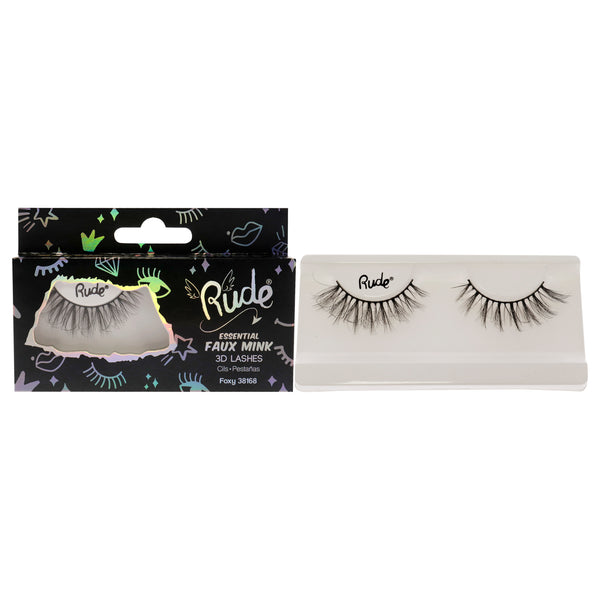 Rude Cosmetics Essential Faux Mink 3D Lashes - Foxy by Rude Cosmetics for Women - 1 Pc Pair