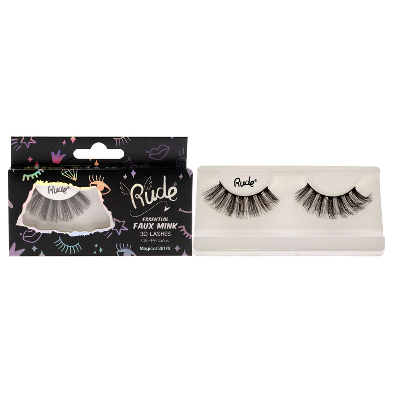 Rude Cosmetics Essential Faux Mink 3D Lashes - Magical by Rude Cosmetics for Women - 1 Pc Pair