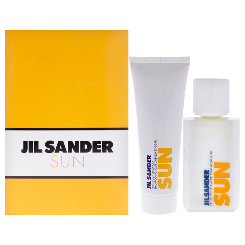 Jil Sander Sun by Jil Sander for Men - 2 Pc Gift Set 2.5oz EDT Spray, 2.5oz Hair and Body Shampoo