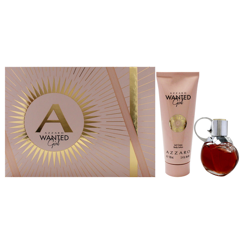 Azzaro Wanted Girl by Azzaro for Women - 2 Pc Gift Set 1oz EDP Spray, 3.4oz Body Lotion