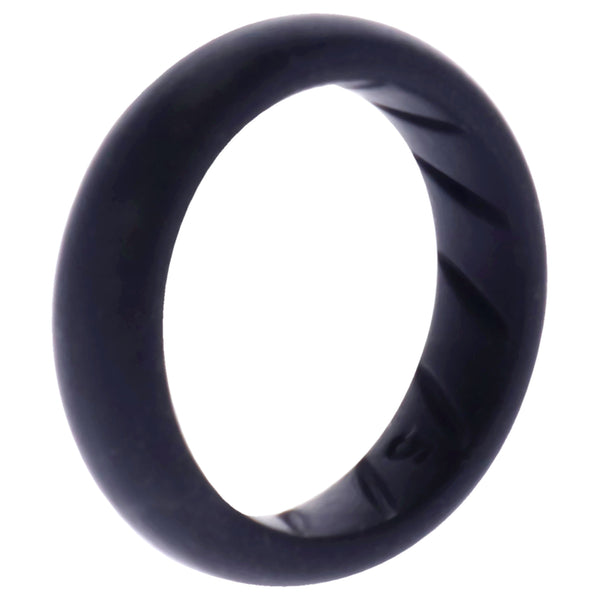 ROQ Silicone Wedding Ring - Dome Solid BR Comfort Fit - Basic-Black by ROQ for Women - 5 mm Ring