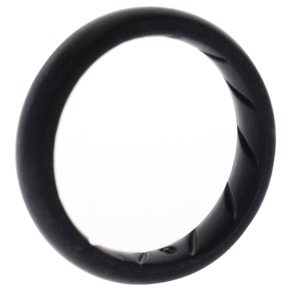 ROQ Silicone Wedding Ring - Dome Solid BR Comfort Fit - Basic-Black by ROQ for Women - 9 mm Ring