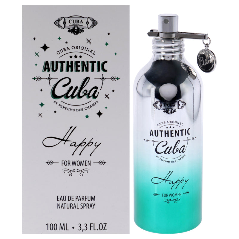 Cuba Cuba Authentic Happy by Cuba for Women - 3.3 oz EDP Spray