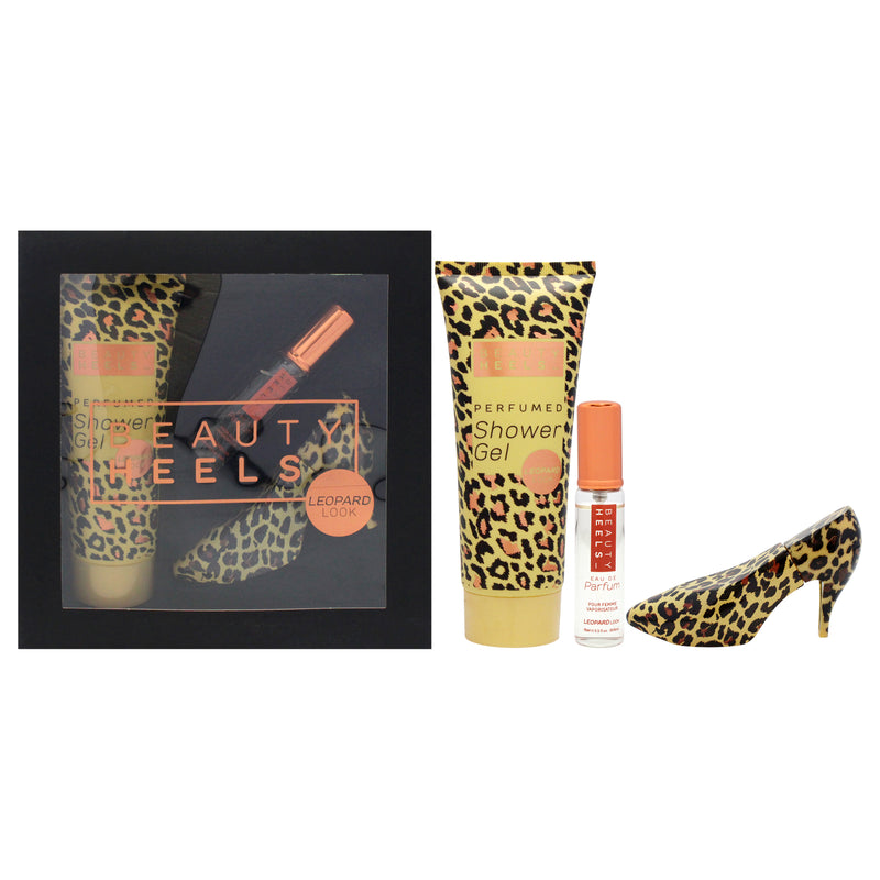 Glamour and Heels Beauty Heels Leopard Edition by Glamour and Heels for Women - 3 Pc Gift Set 1oz EDP Spray, 0.51oz EDP Spray, 4oz Shower Gel