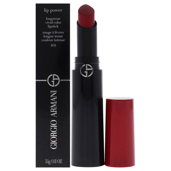 Giorgio Armani Lip Power Longwear Vivid Color Lipstick - 403 Fighter by Giorgio Armani for Women - 0.11 oz Lipstick