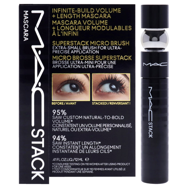 MAC MAC Stack Superstack Micro Brush Mascara - Black by MAC for Women - 0.41 oz Mascara