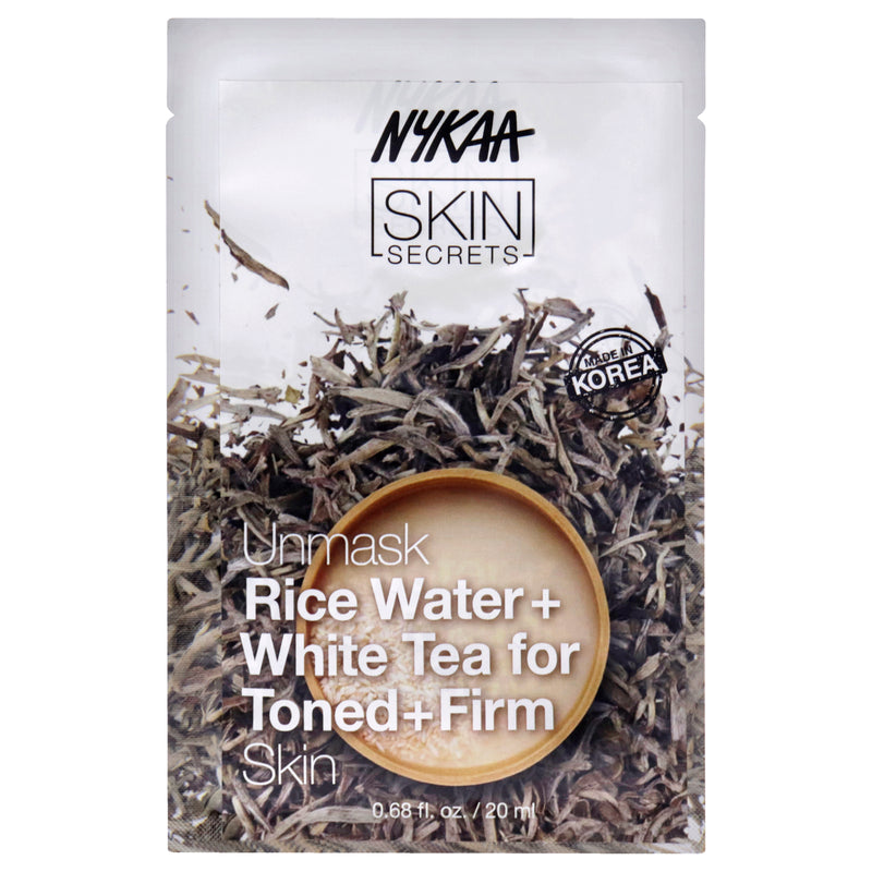 Nykaa Naturals Skin Secrets Sheet Mask - Rice Water and White Tea by Nykaa Naturals for Women - 1 Pc Mask