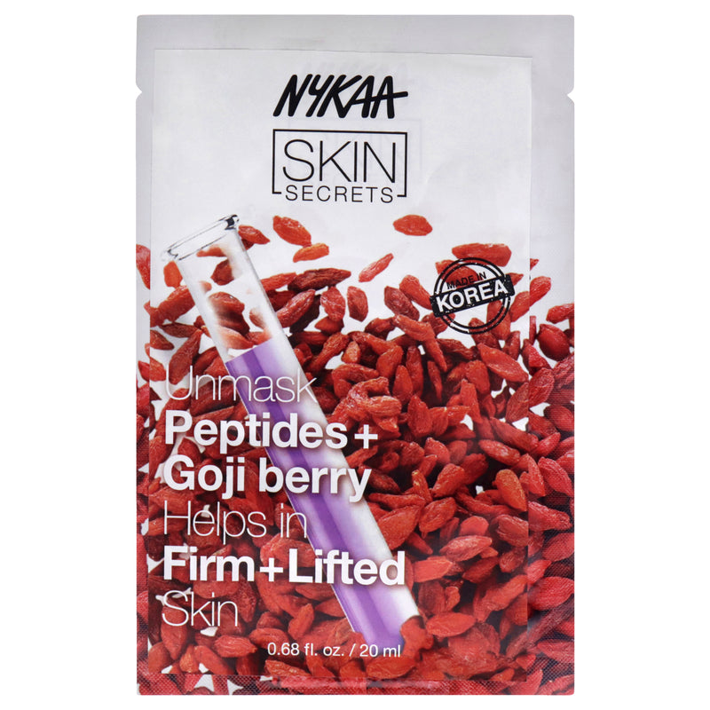 Nykaa Naturals Skin Secrets Sheet Mask - Peptides and Goji berry by Nykaa Naturals for Women - 1 Pc Mask