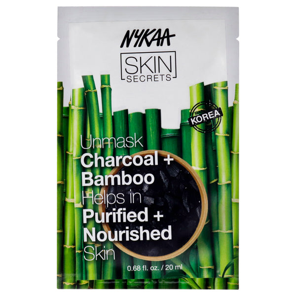 Nykaa Naturals Skin Secrets Sheet Mask - Charcoal and Bamboo by Nykaa Naturals for Women - 1 Pc Mask