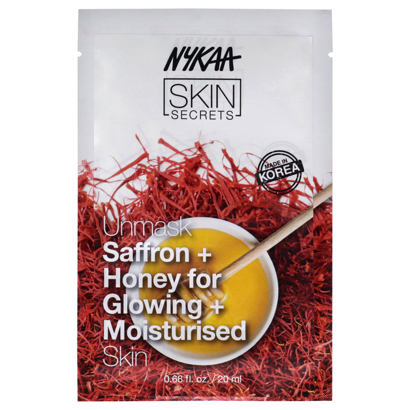 Nykaa Naturals Skin Secrets Sheet Mask - Saffron and Honey by Nykaa Naturals for Women - 1 Pc Mask