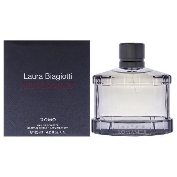 Laura Biagiotti Romamor Uomo by Laura Biagiotti for Men - 4.2 oz EDT Spray