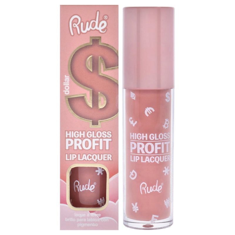 Rude Cosmetics High Gloss Profit Lip Lacquer - Dollar by Rude Cosmetics for Women - 0.141 oz Lip Gloss