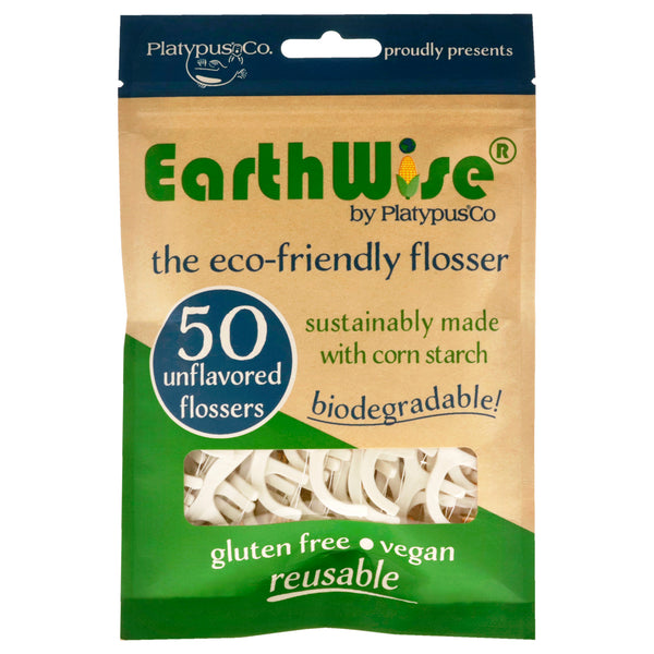 Platypus Earthwise Eco-Friendly Flosser by Platypus for Unisex - 50 Count Floss