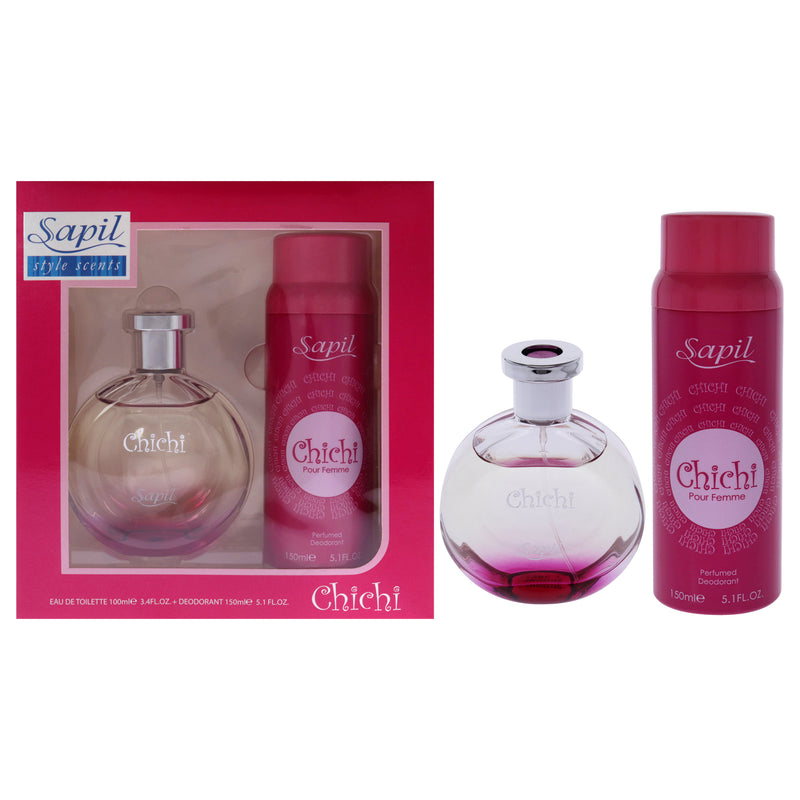 Sapil Chichi by Sapil for Women - 2 Pc Gift Set 3.4 oz EDT Spray, 5.1oz Deodorant Spray