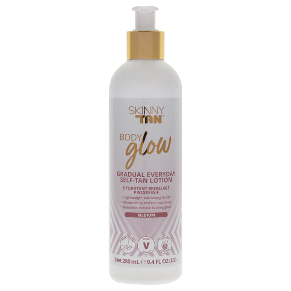 Skinny Tan Body Glow Gradual Self-Tan Lotion - Tan Lotion - Medium by Skinny Tan for Unisex - 9.4oz Lotion