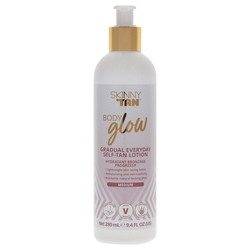 Skinny Tan Body Glow Gradual Self-Tan Lotion - Tan Lotion - Medium by Skinny Tan for Unisex - 9.4oz Lotion