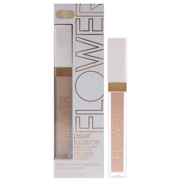 Flower Beauty Light Illusion Full Coverage Concealer - M0 Sand by Flower Beauty for Women - 0.2 oz Concealer