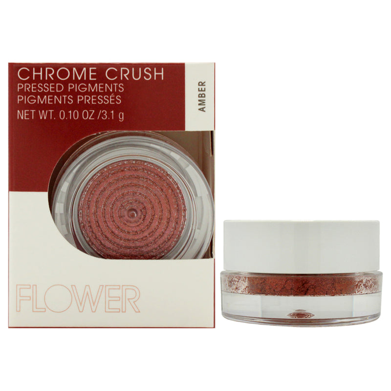 Flower Beauty Chrome Crush Pressed Pigments - Amber by Flower Beauty for Women - 0.10 oz Eye Shadow