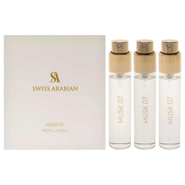 Swiss Arabian Musk 07 by Swiss Arabian for Unisex - 3 Pc Mini Gift Set 3 x 1oz EDP Spray (Refill)