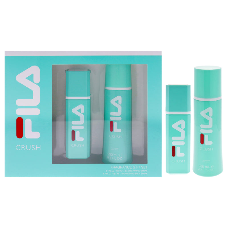 Fila Crush by Fila for Unisex - 2 Pc Gift Set 3.4oz EDP Spray, 8.4oz Body Spray