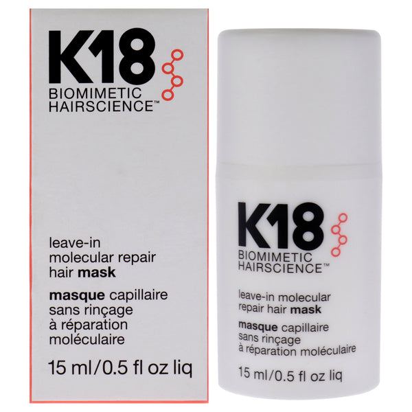 K18 Hair Leave-in Molecular Repair Hair Mask by K18 Hair for Women - 0.5 oz Masque