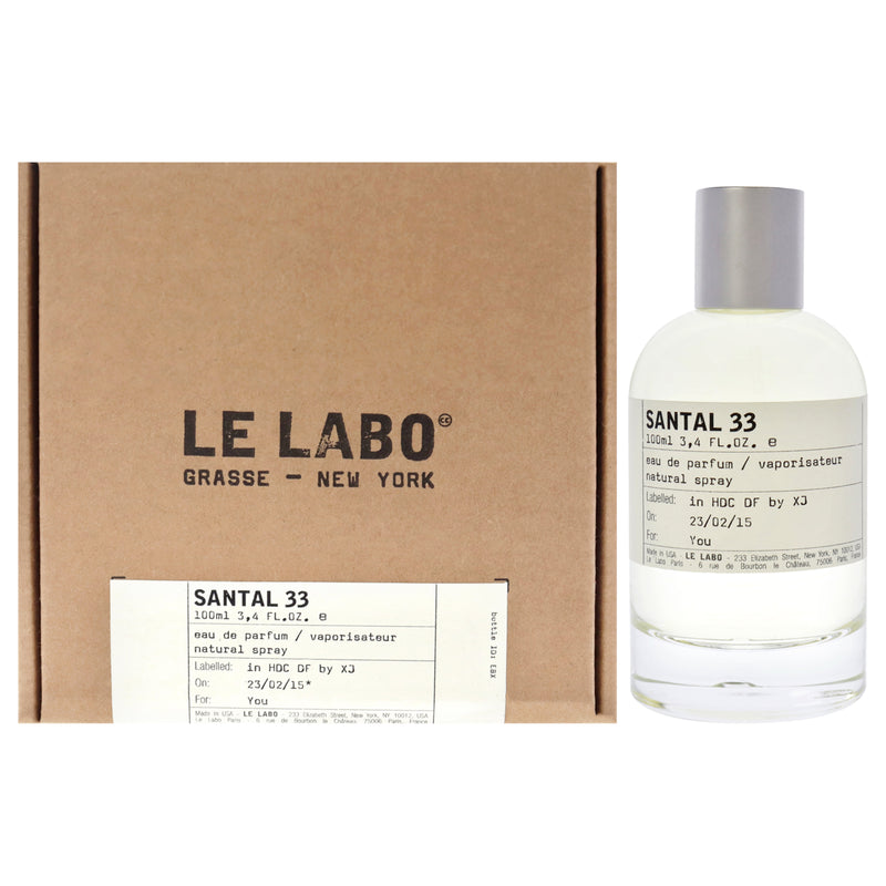 Le Labo Santal No 33 by Le Labo for Unisex - 3.4 oz EDP Spray