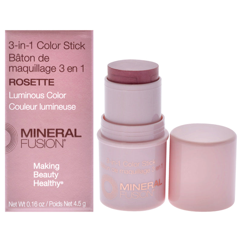 Mineral Fusion 3-In-1 Color Stick - Rosette by Mineral Fusion for Women - 0.16 oz Makeup