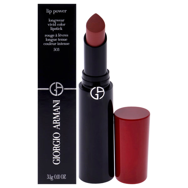 Giorgio Armani Lip Power Longwear Vivid Color Lipstick - 503 Eccentrico by Giorgio Armani for Women - 0.11 oz Lipstick