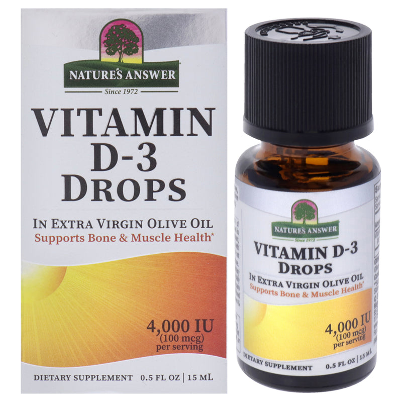 Natures Answer Vitamin D-3 Drops by Natures Answer for Unisex - 0.5 oz Drops