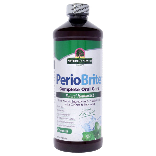 Natures Answer Periobrite Mouthwash - Cool Mint by Natures Answer for Unisex - 16 oz Mouth Wash