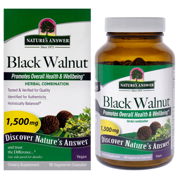 Natures Answer Black Walnut - 1500mg by Natures Answer for Unisex - 90 Count Capsules