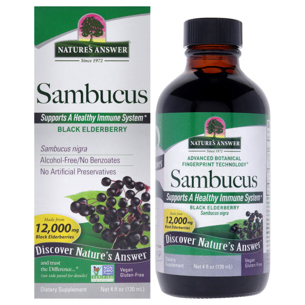 Natures Answer Sambucus - 12000mg by Natures Answer for Unisex - 4 oz Dietary Supplement