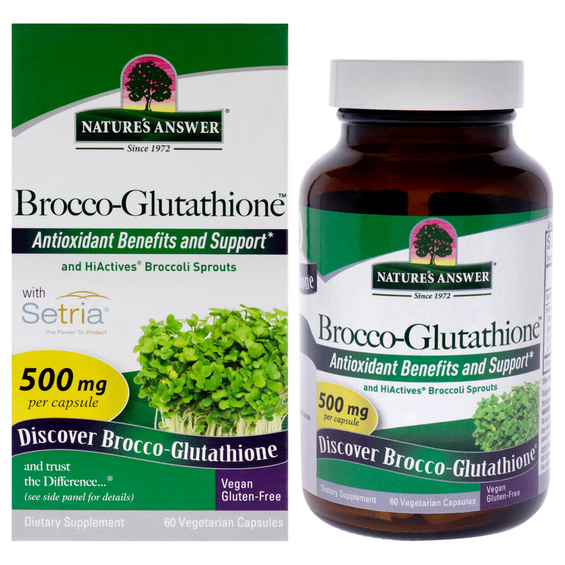 Natures Answer Brocco-Glutathione - 500mg by Natures Answer for Unisex - 60 Count Capsules