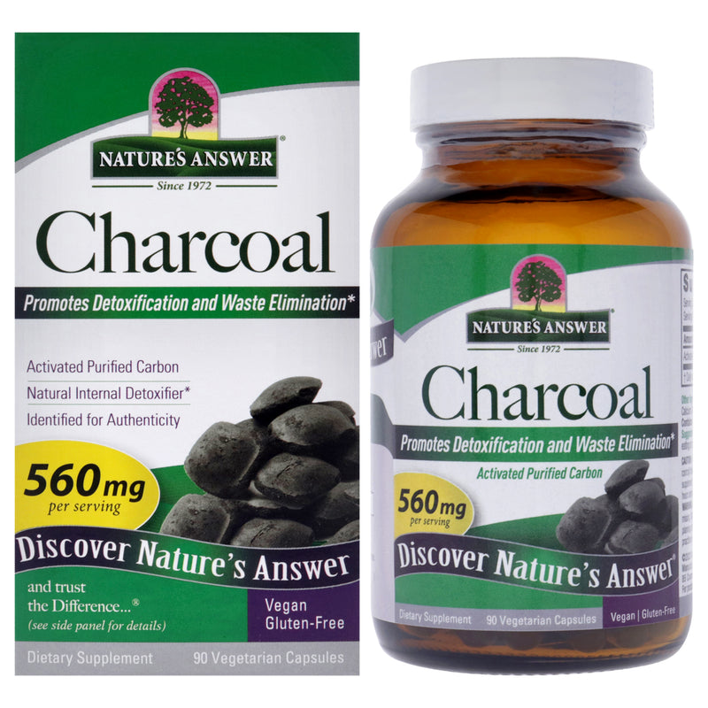 Natures Answer Charcoal - 560mg by Natures Answer for Unisex - 90 Count Capsules