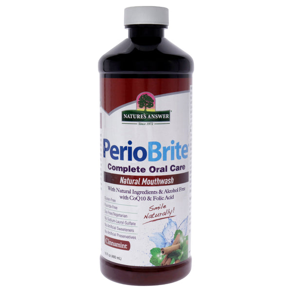 Natures Answer Periobrite Mouthwash - Cinnamint by Natures Answer for Unisex - 16 oz Mouth Wash