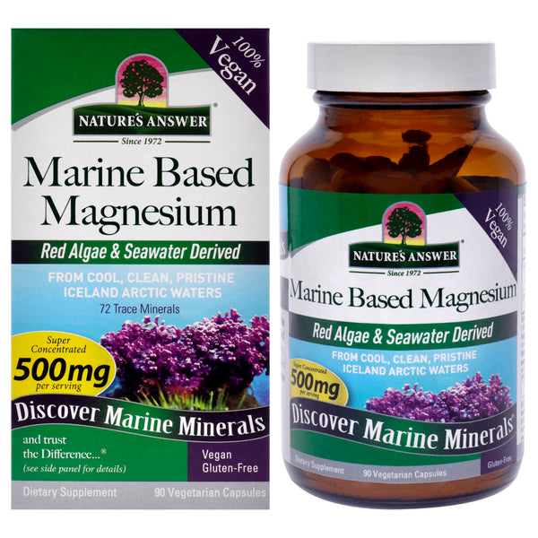 Natures Answer Marine Based Magnesium - 500mg by Natures Answer for Unisex - 90 Count Capsules