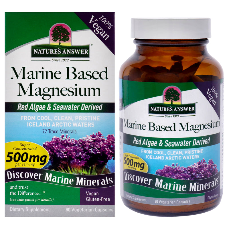 Natures Answer Marine Based Magnesium - 500mg by Natures Answer for Unisex - 90 Count Capsules