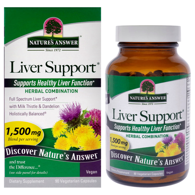 Natures Answer Liver Support - 1500mg by Natures Answer for Unisex - 90 Count Capsules