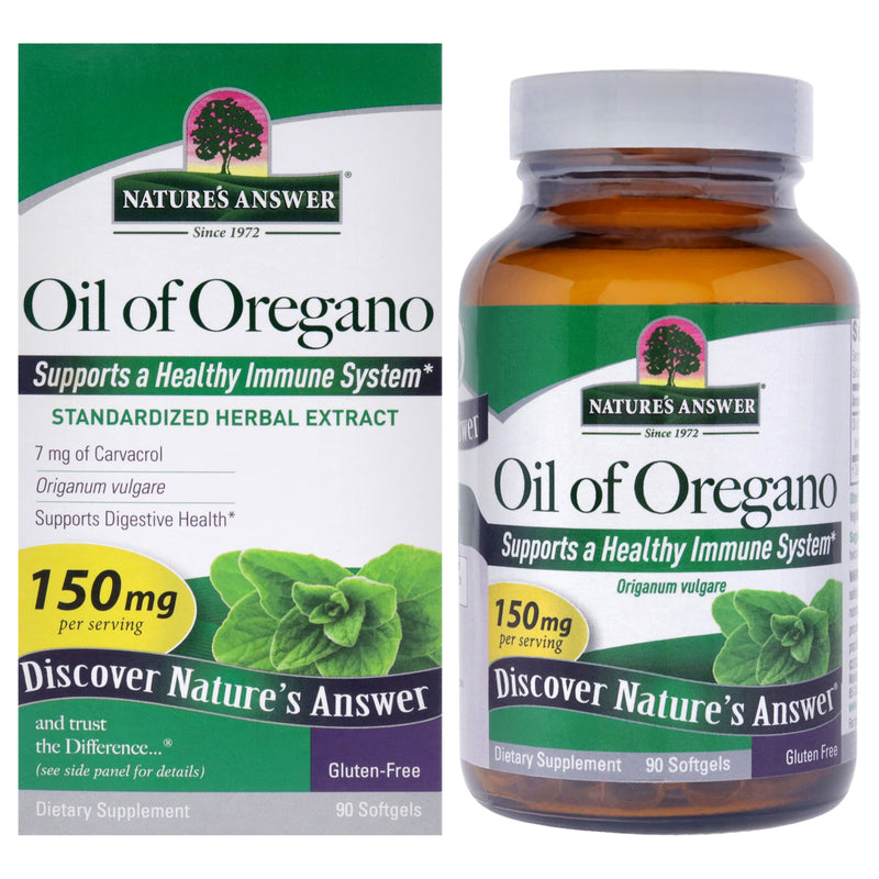 Natures Answer Oil of Oregano - 150mg by Natures Answer for Unisex - 90 Count Softgels