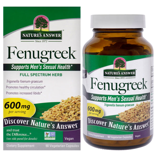 Natures Answer Fenugreek - 600mg by Natures Answer for Unisex - 90 Count Capsules